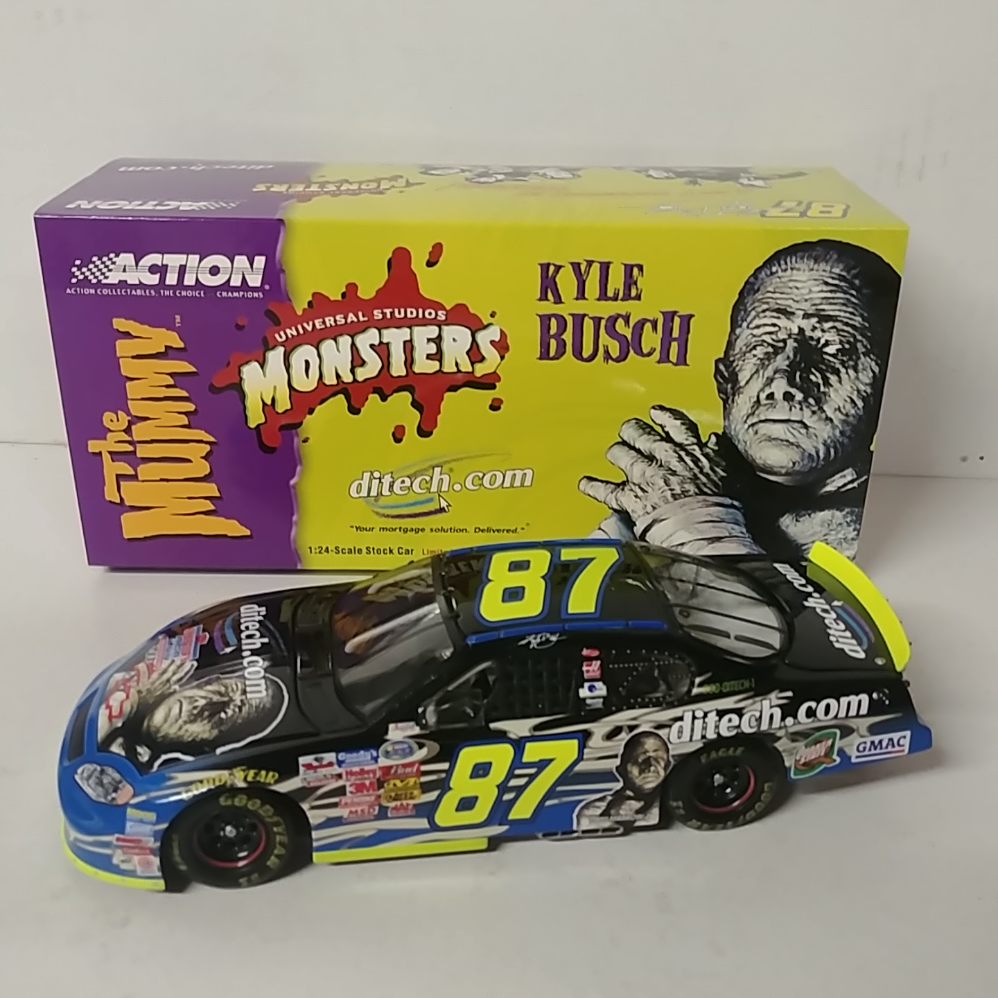 2003 Kyle Busch 1/24th Ditech.com "Monsters""Busch Series" c/w car