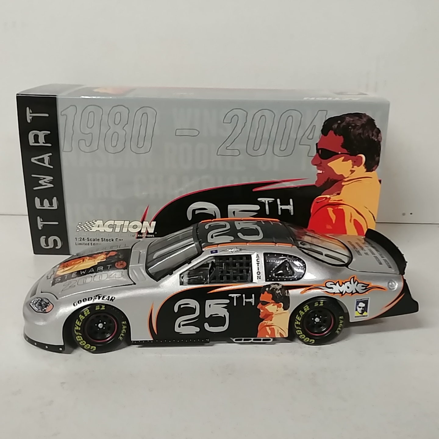 2004 Tony Stewart 1/24th 25 Years of Hard Nose Racing c/w car