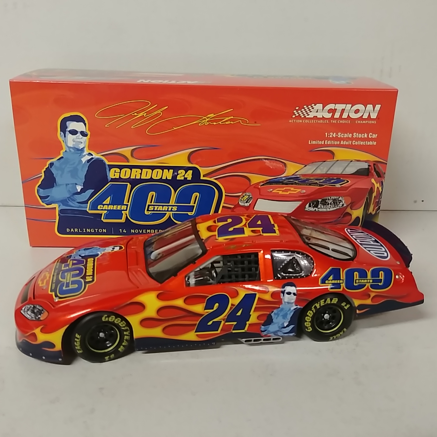 2004 Jeff Gordon 1/24th 400th Start Fantasy c/w car