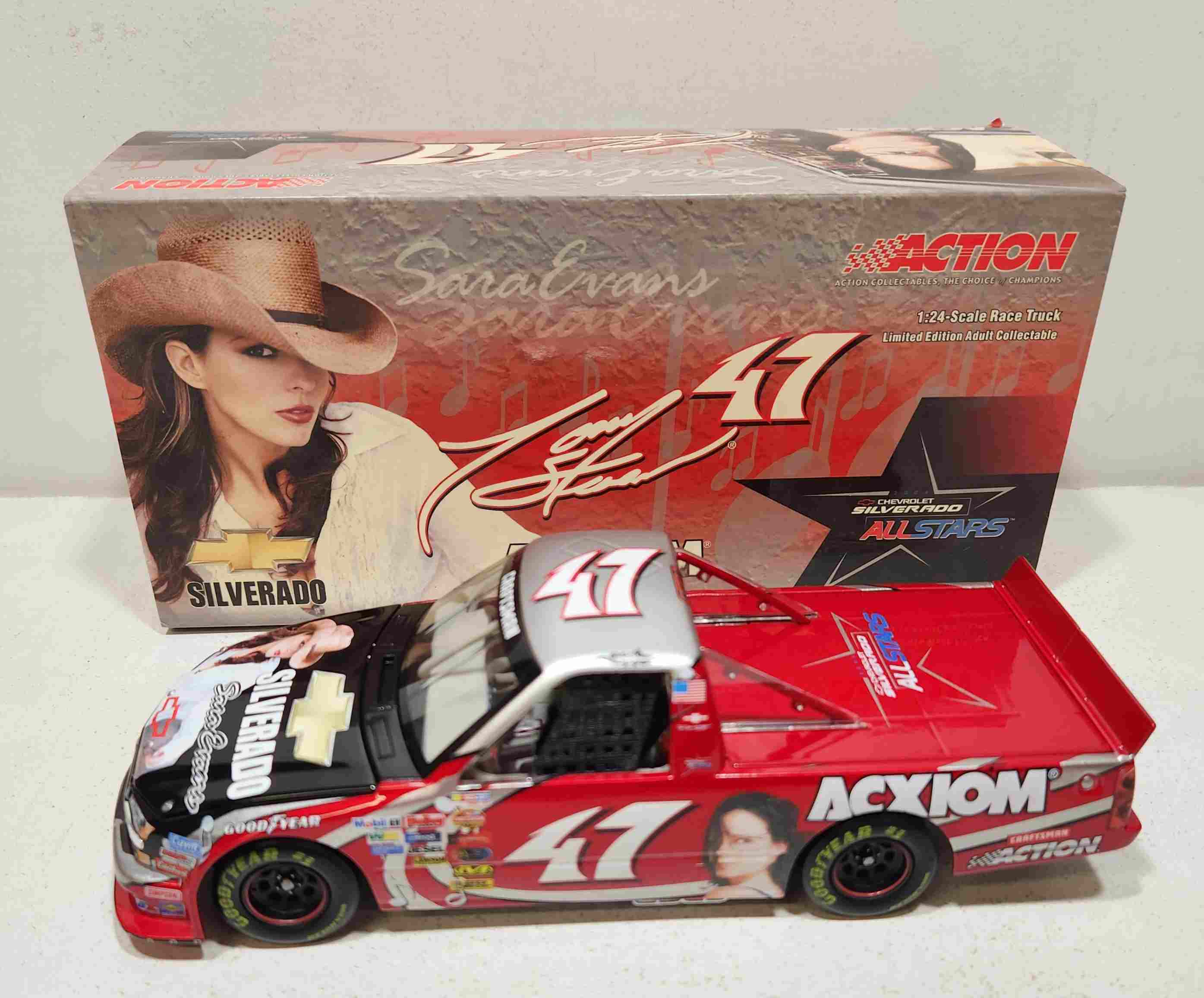 2004 Tony Stewart 1/24th ACXIOM "Celebrity All Star Sara Evans" Silverado