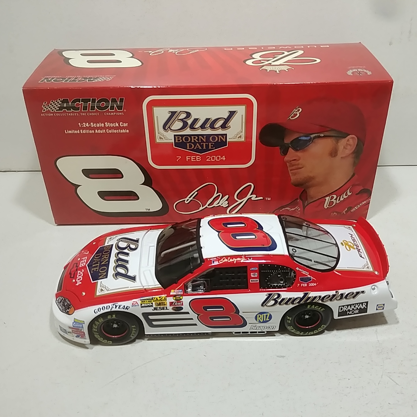 2004 Dale Earnhardt Jr 1/24th Budweiser "Bud Shoot Out" Born on Date Feb 7th RCCA Club Car Monte Carlo