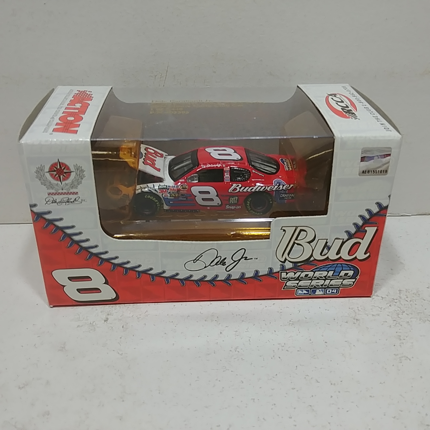 2004 Dale Earnhardt Jr 1/64th Budweiser "MLB World Series" RCCA hood open Monte Carlo