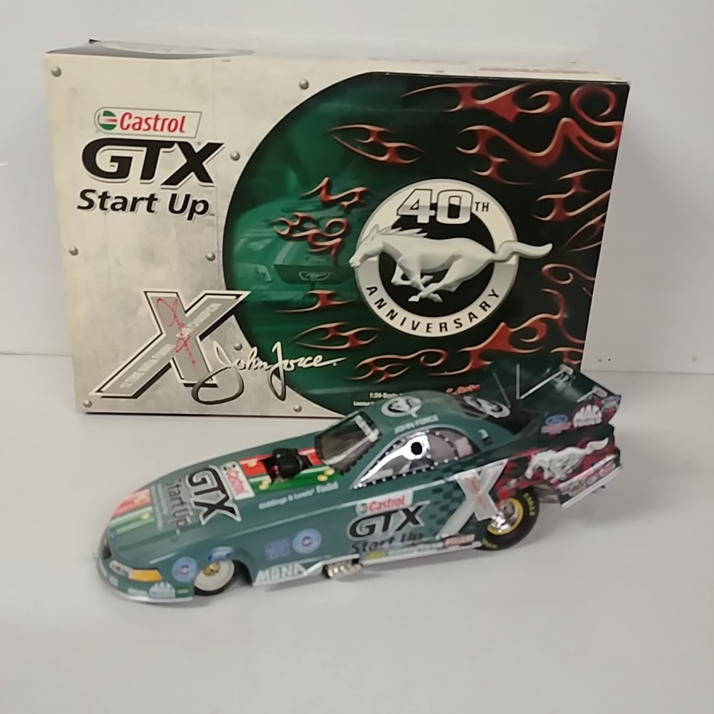 2004 John Force 1/24th CastrolGTX Start Up "Mustang 40th Anniversary" funny car