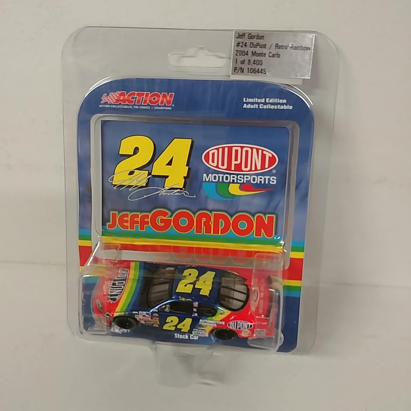 2004 Jeff Gordon 1/64th Dupont "Retro Rainbow" car