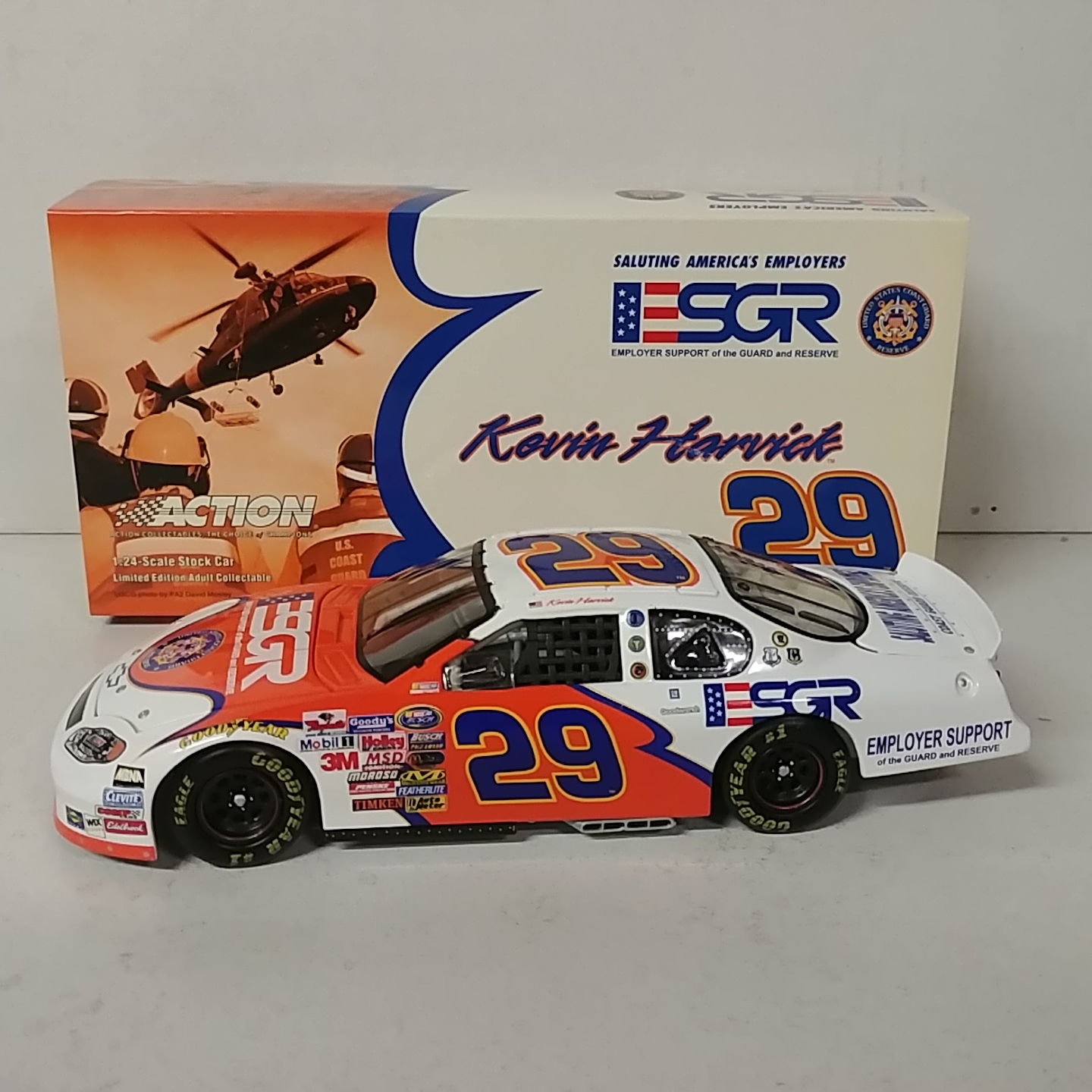 2004 Kevin Harvick 1/24th ESGR "Coast Guard""Busch Series" c/w car