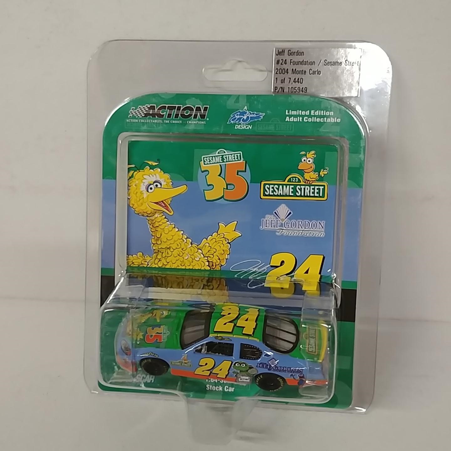 2004 Jeff Gordon 1/64th Foundation "Sesame Street Big Bird" car