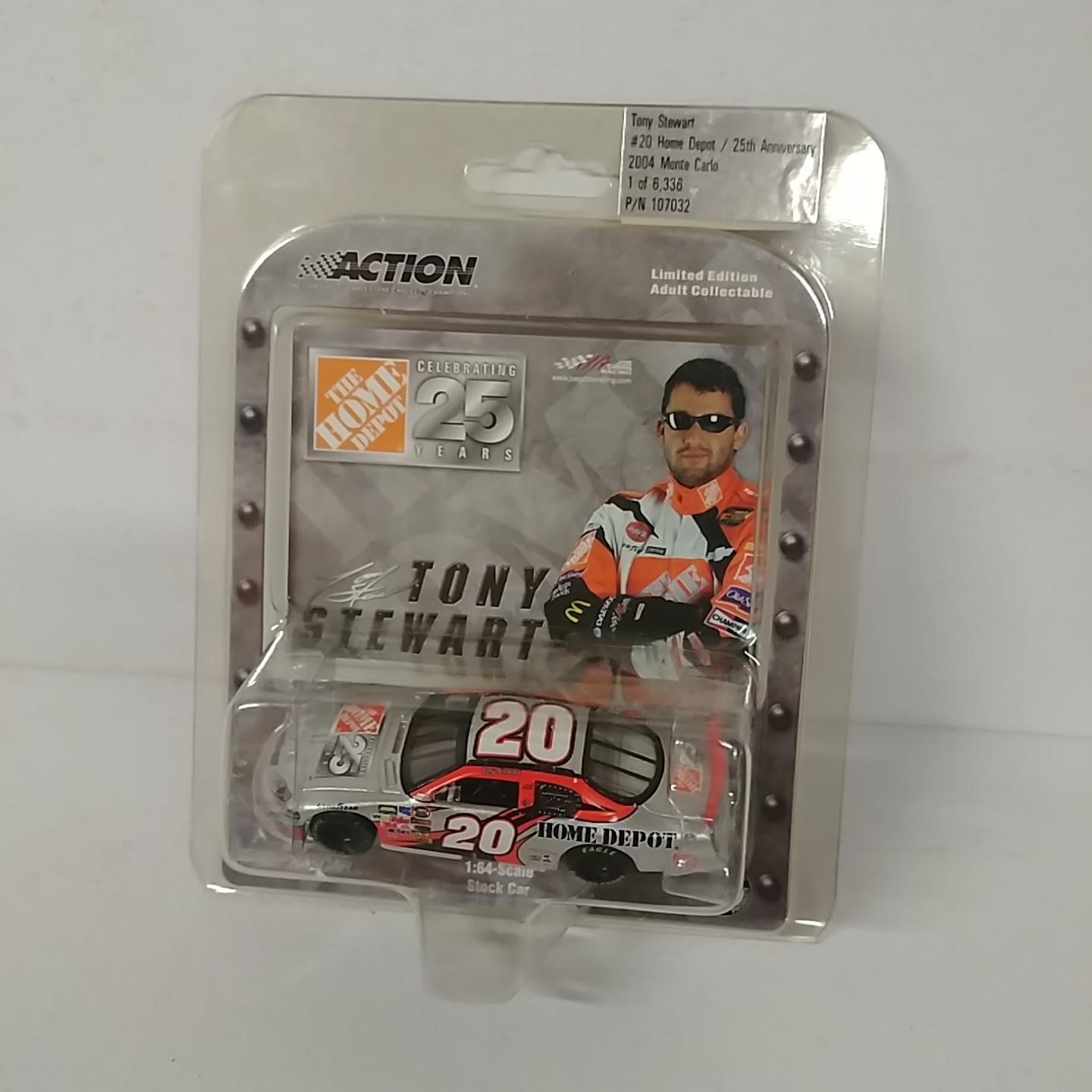 2004 Tony Stewart 1/64th Home Depot "25th Anniversary" car