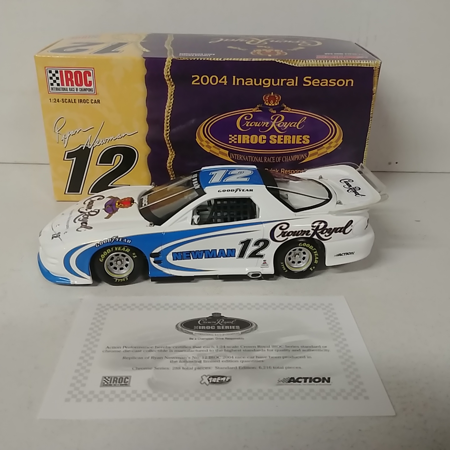 2004 Ryan Newman 1/24th IROC "Crown Royal" c/w car