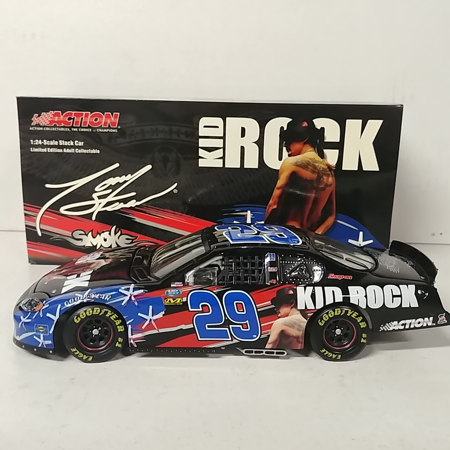 2004 Tony Stewart 1/24th Kid Rock "Busch Series" c/w car