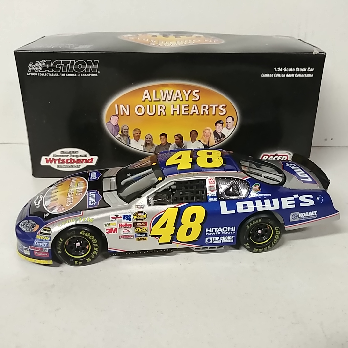 2004 Jimmie Johnson 1/24th Lowes "Atlanta Win" "Tribute" c/w car