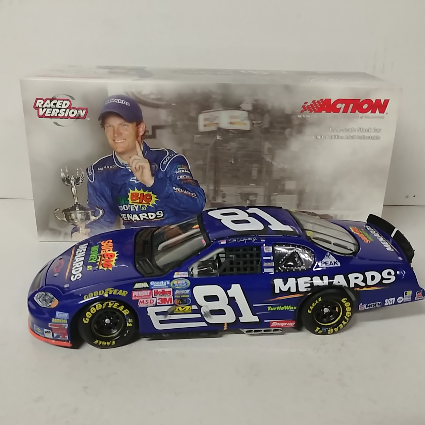 2004 Dale Earnhardt Jr 1/24th Menards "Bristol Win""Busch Series" c/w car