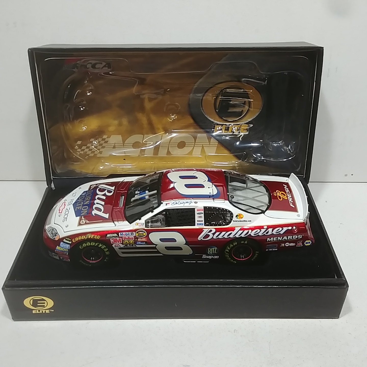 2005 Dale Earnhardt Jr 1/24th Budweiser "Born On Date 2/17/05 Dual at Daytona" Elite Monte Carlo