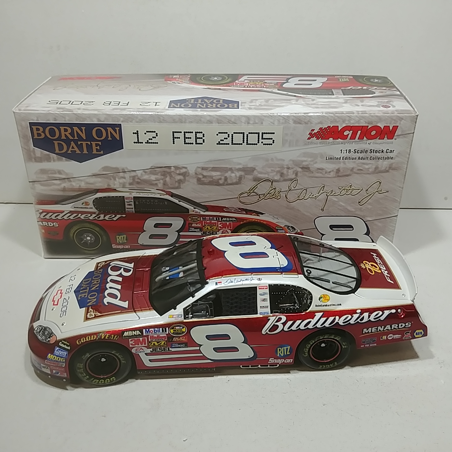 2005 Dale Earnhardt Jr 1/18th Budweiser "Bud Shootout""Born On Date Feb 12" ARC Monte Carlo