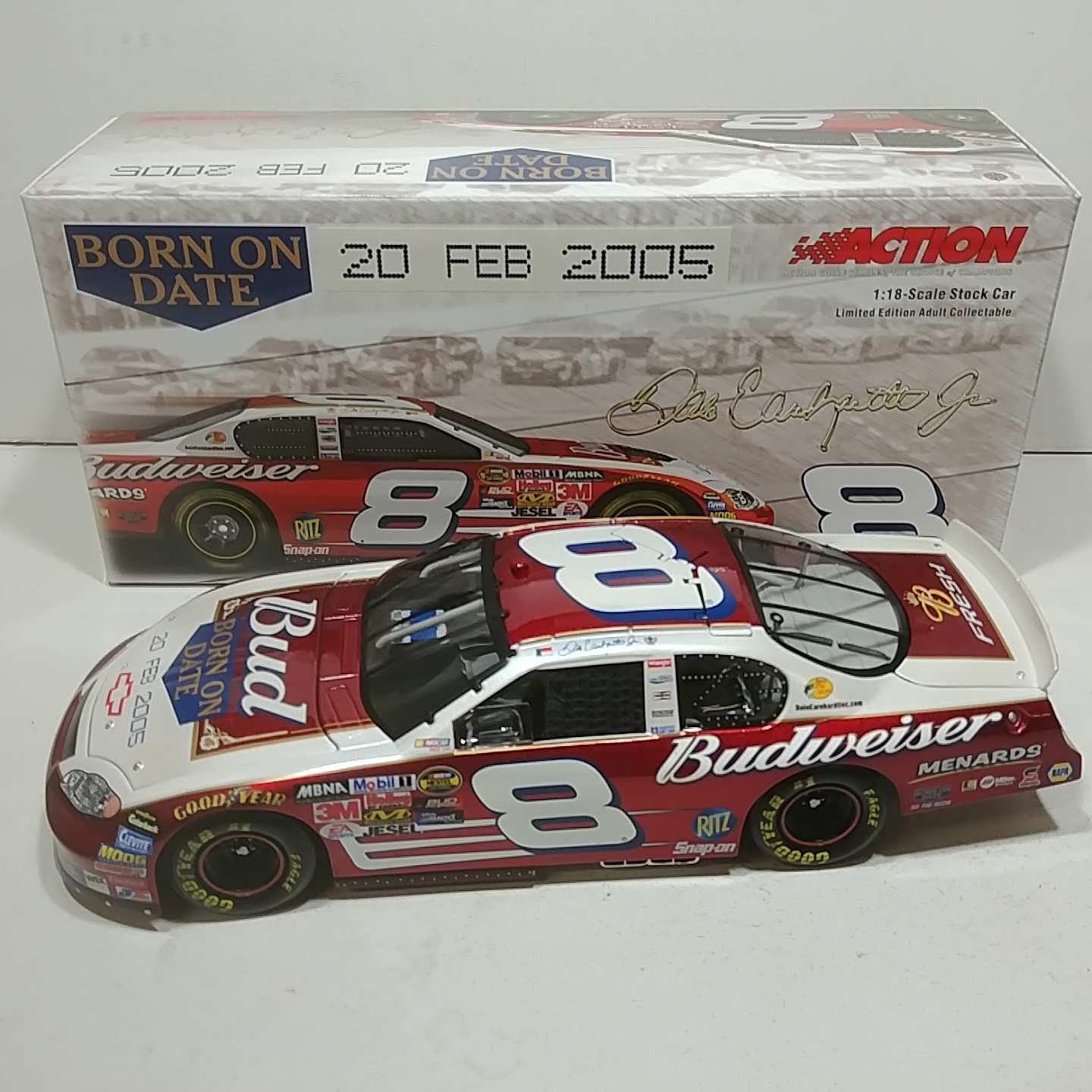 2005 Dale Earnhardt Jr 1/18th Budweiser "Born On Date""Daytona 500" ARC Monte Carlo