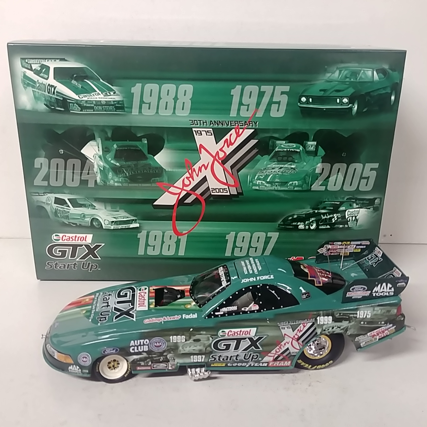 2005 John Force 1/24th Castrol GTX "30 Years of Racing" Milestones Funny Car