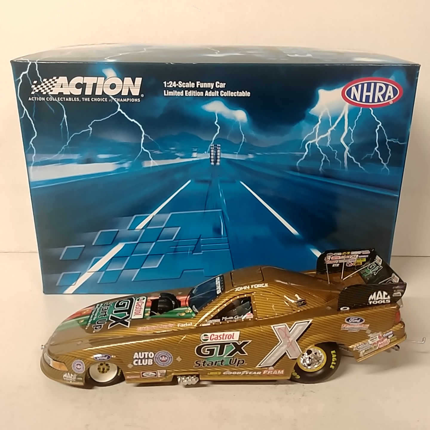 2005 John Force 1/24th Castrol GTX "Carbon Fiber" funny car