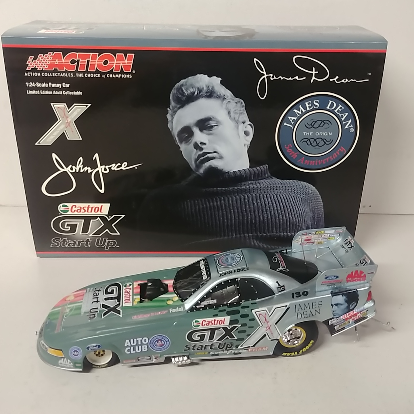 2005 John Force 1/24th Castrol GTX "James Dean 50th Anniversary" funny car