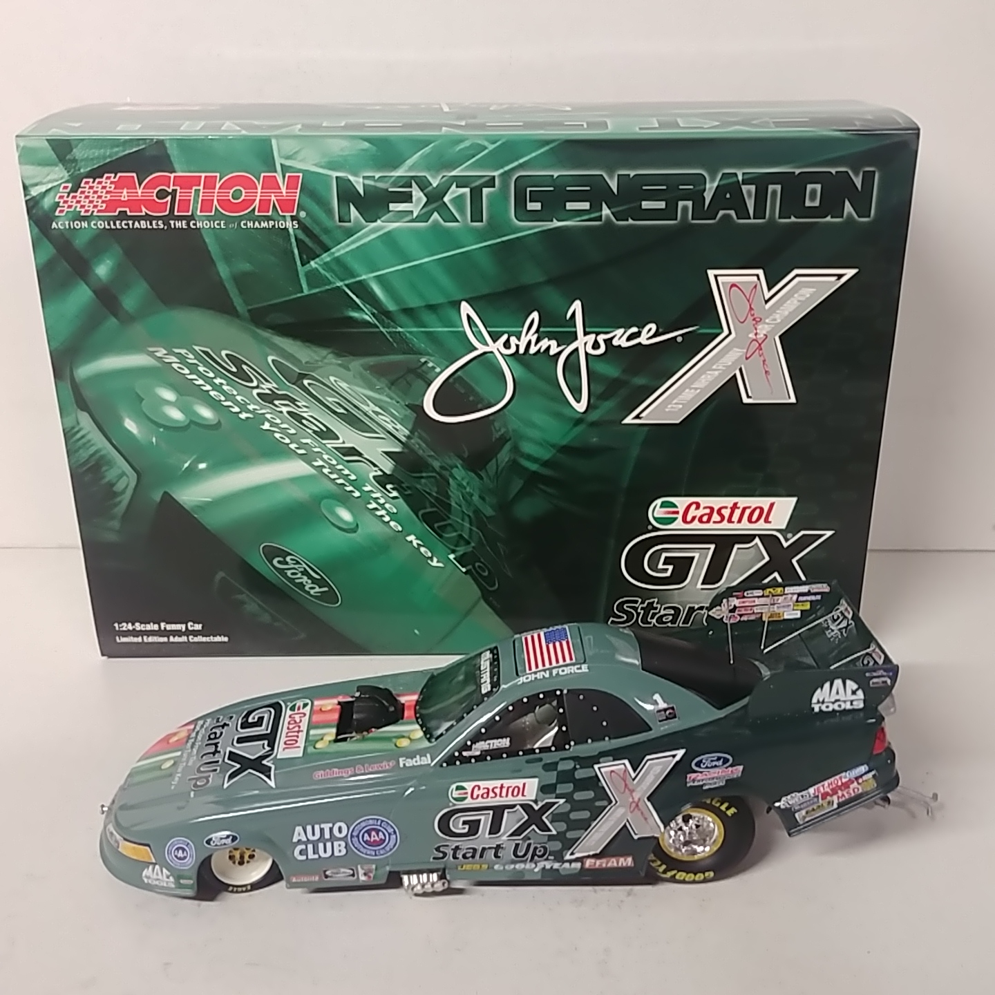 2005 John Force 1/24th Castrol GTX "Next Generation" Ford Mustang Funny car