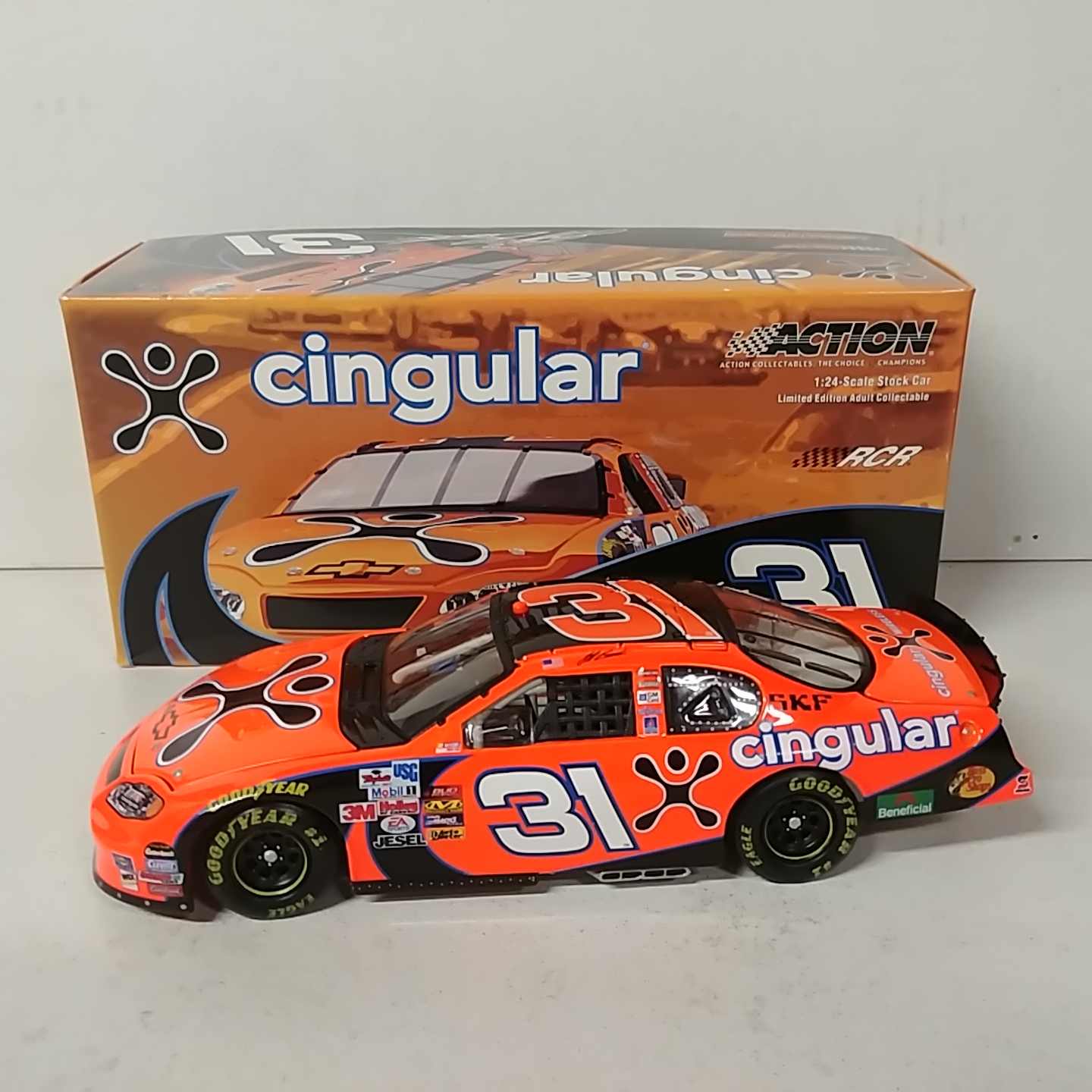 2005 Jeff Burton 1/24th Cingular Wireless c/w car