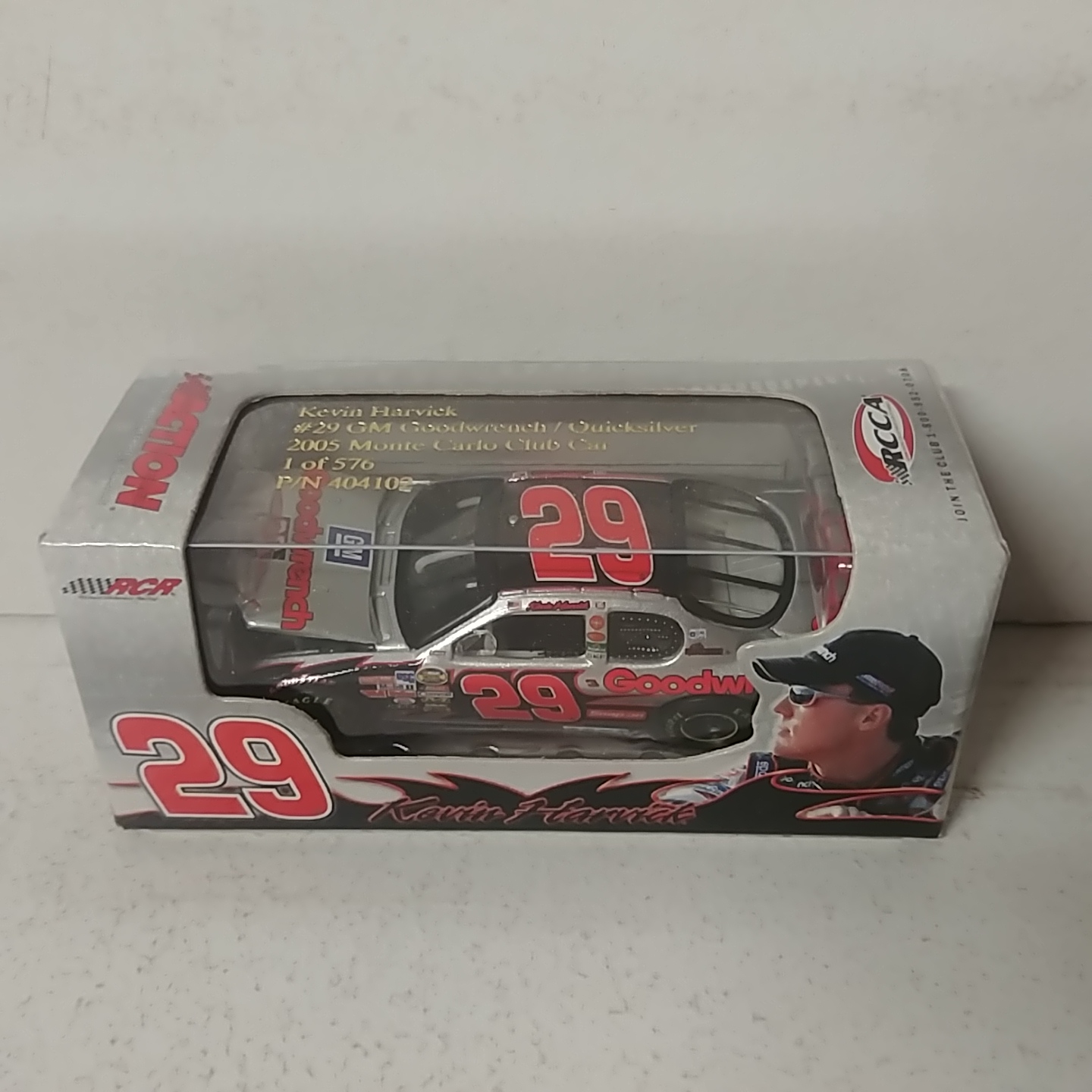 2005 Kevin Harvick 1/64th Goodwrench "Quicksilver" RCCA hood open car