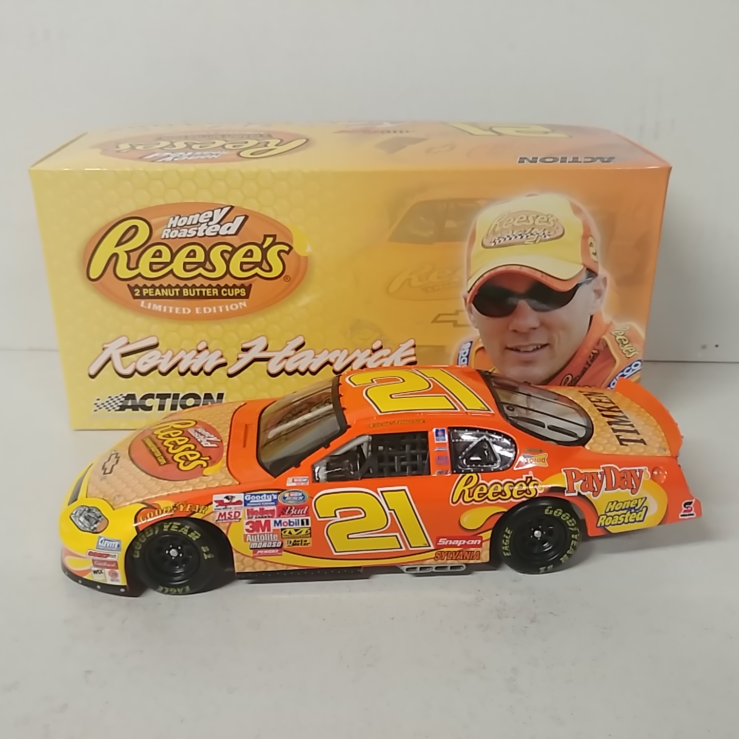 2003 Kevin Harvick 1/24th Honey Roasted Reese's "Busch Series" c/w car