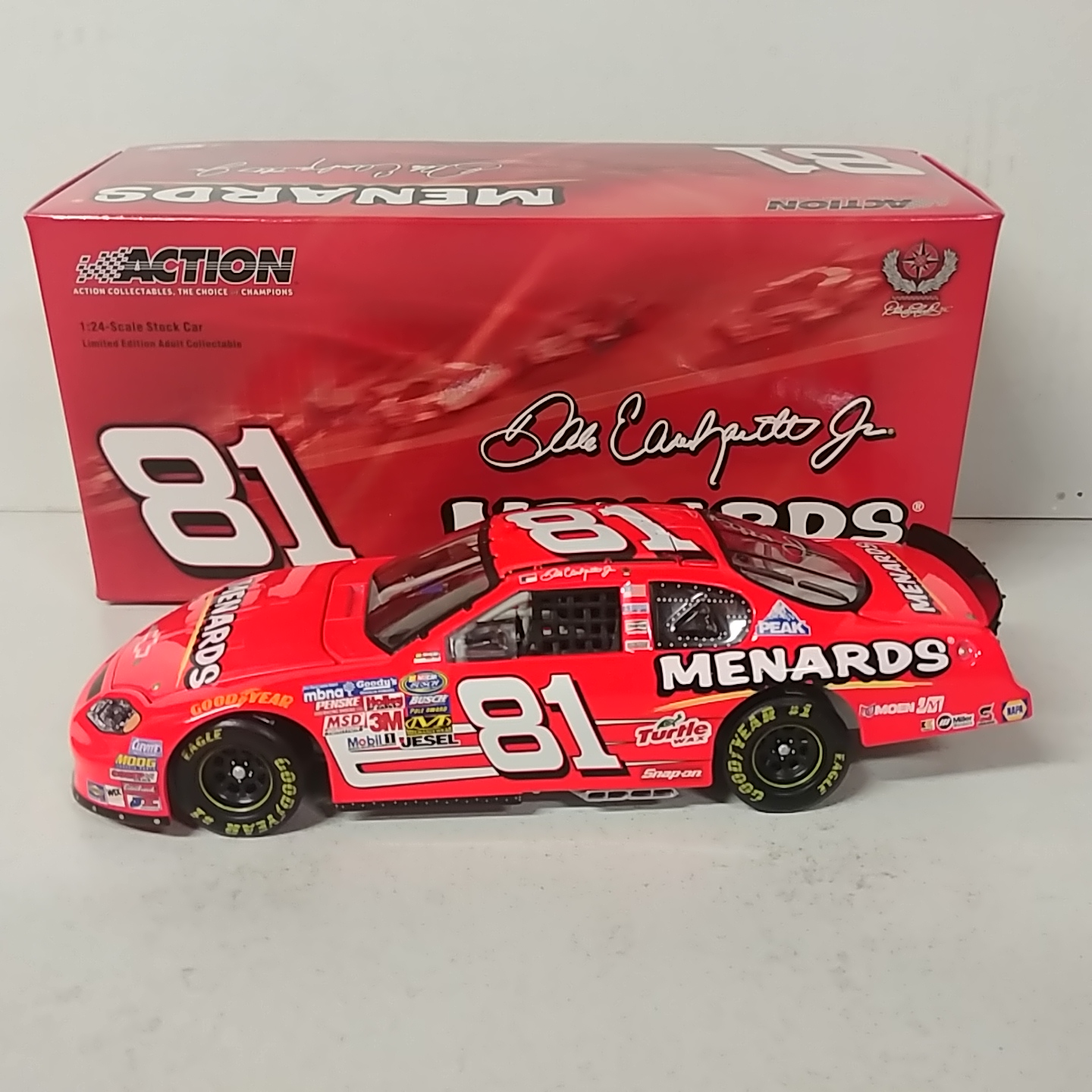 2005 Dale Earnhardt Jr 1/24th Menards "Busch Series" c/w car