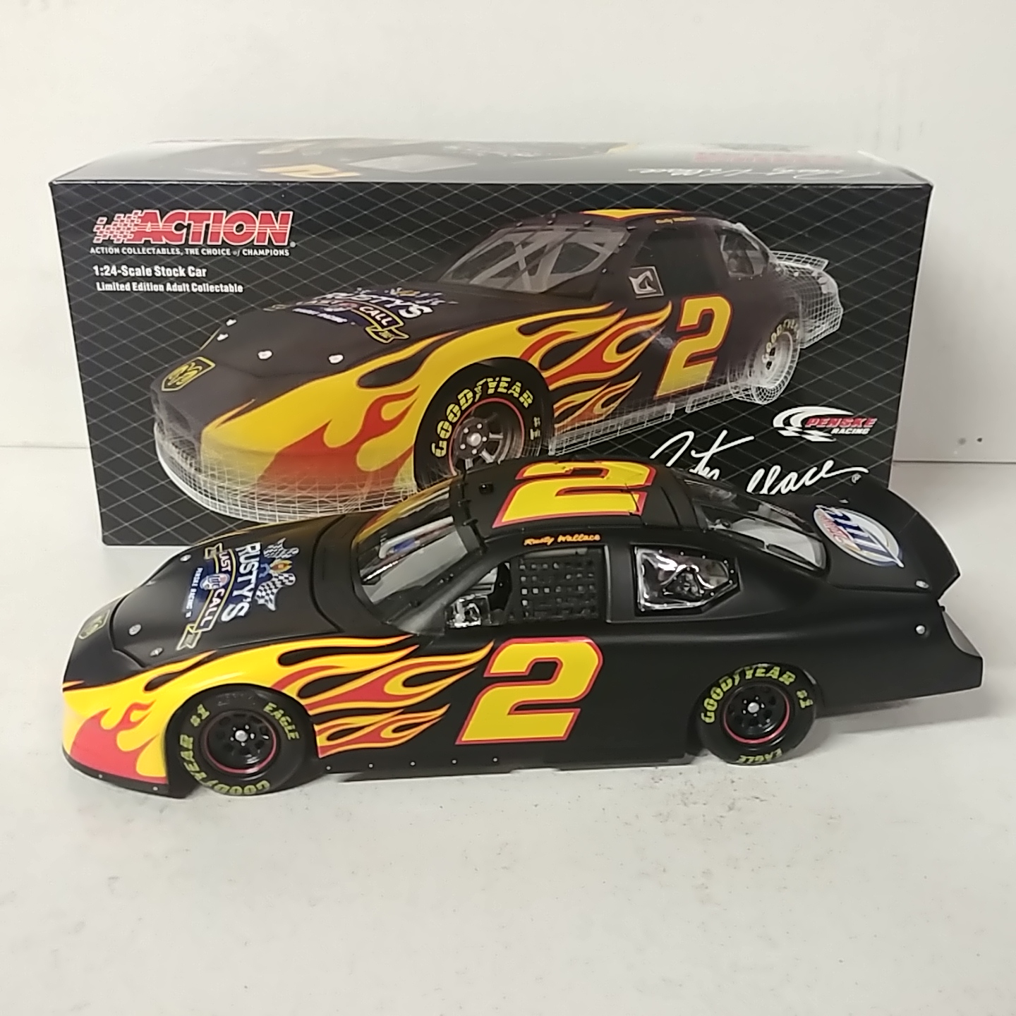 2005 Rusty Wallace 1/24th Miller Lite "Test Car" c/w car