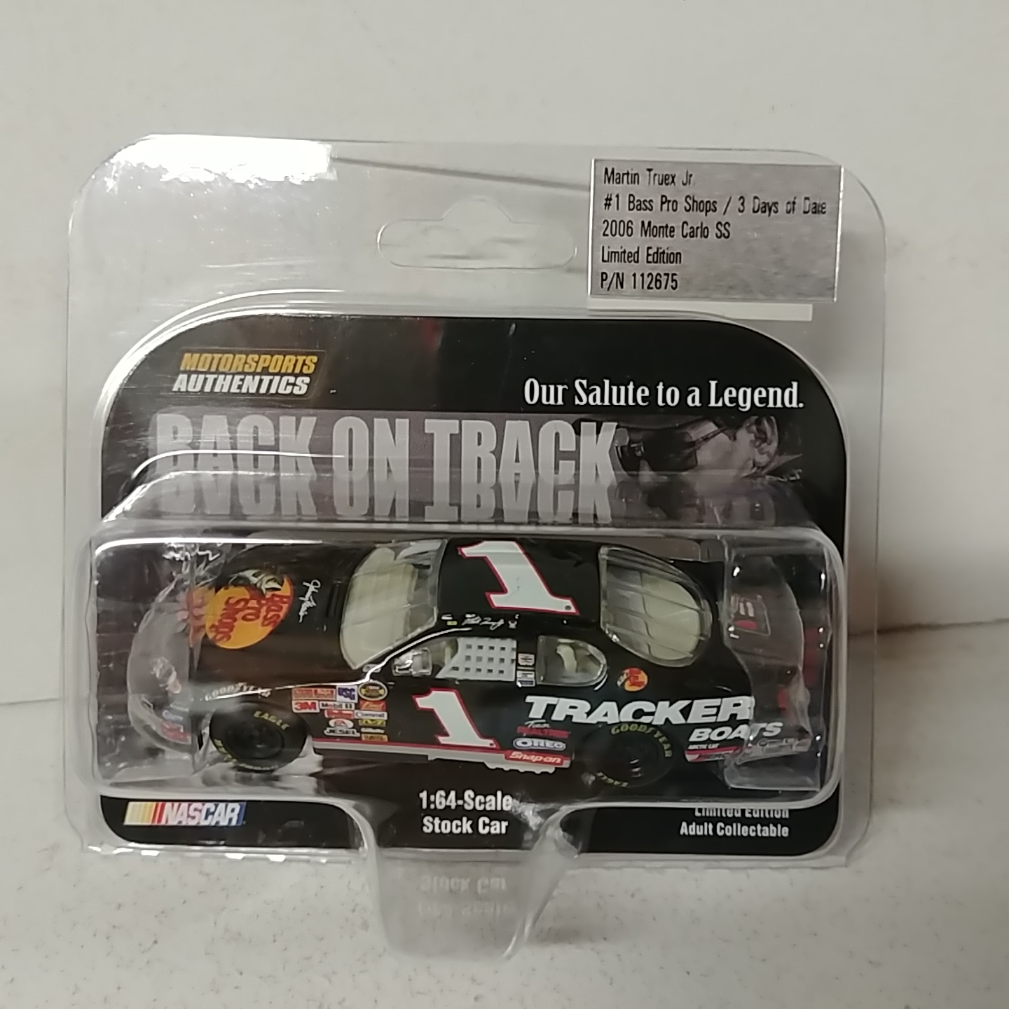 2006 Martin Truex Jr 1/64th Bass Pro Shops "3 Days of Dale" Talladega Special AP Monte Carlo SS