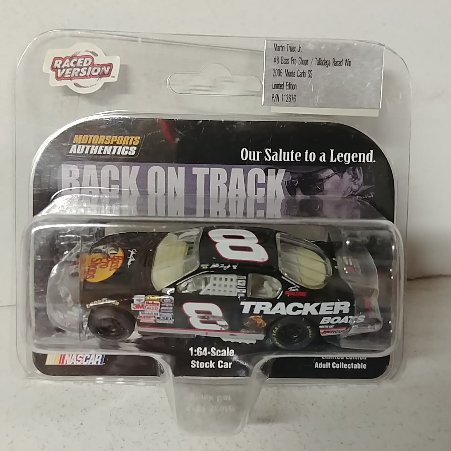 2006 Martin Truex Jr 1/64th Bass Pro Shops "3 Days of Dale" "Talladega Win" AP Monte Carlo