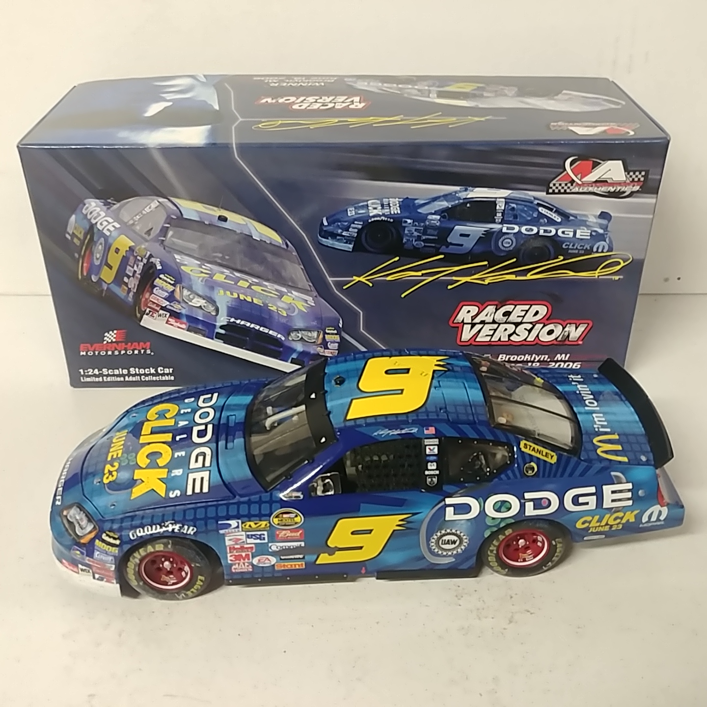 2006 Kasey Kahne 1/24th Dodge Dealers "Click"  "Michigan Win" Raced Version c/w car