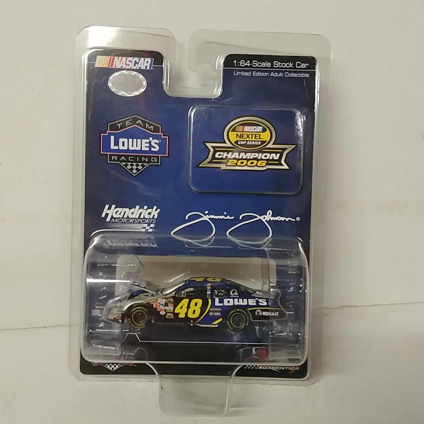 2006 Jimmie Johnson 1/64th Lowe's "NASCAR Nextel Cup Champion" "Dealer Select" hood open Monte Carlo