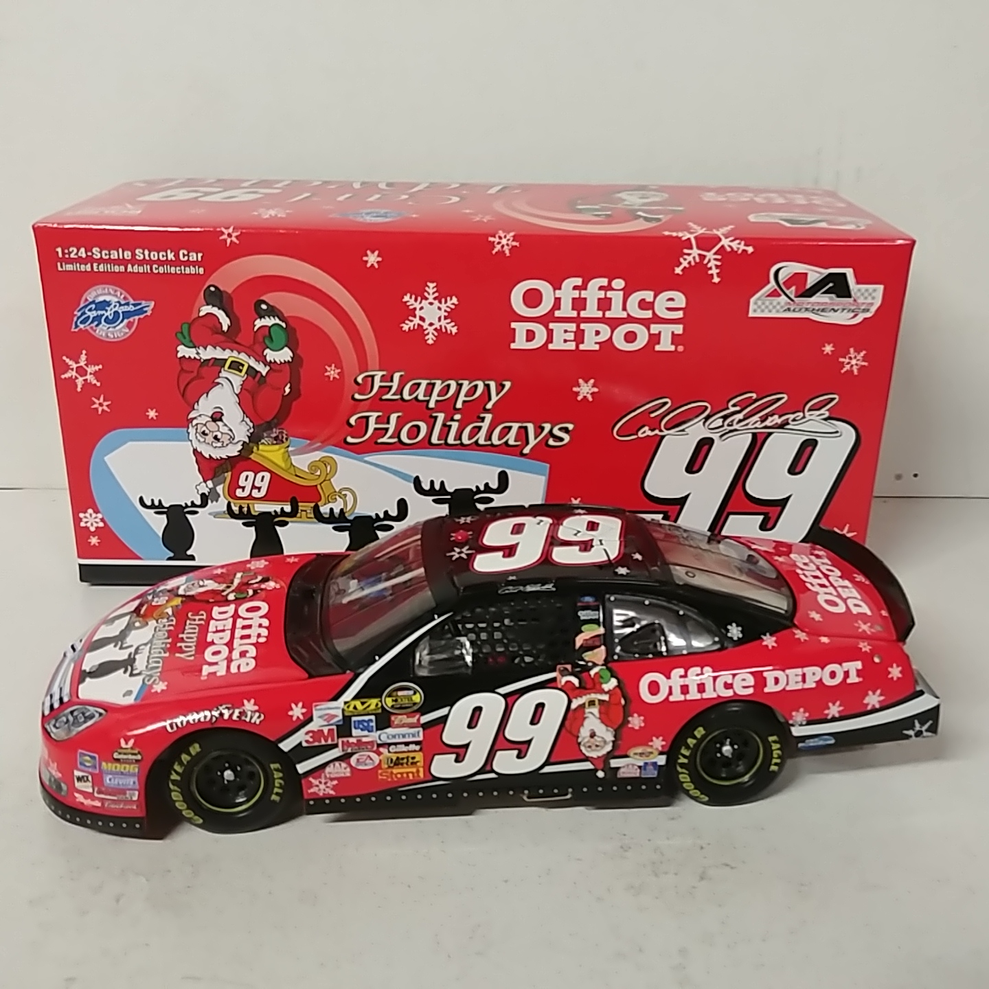 2006 Carl Edwards 1/24th Office Depot "Holiday" Fantasy c/w car