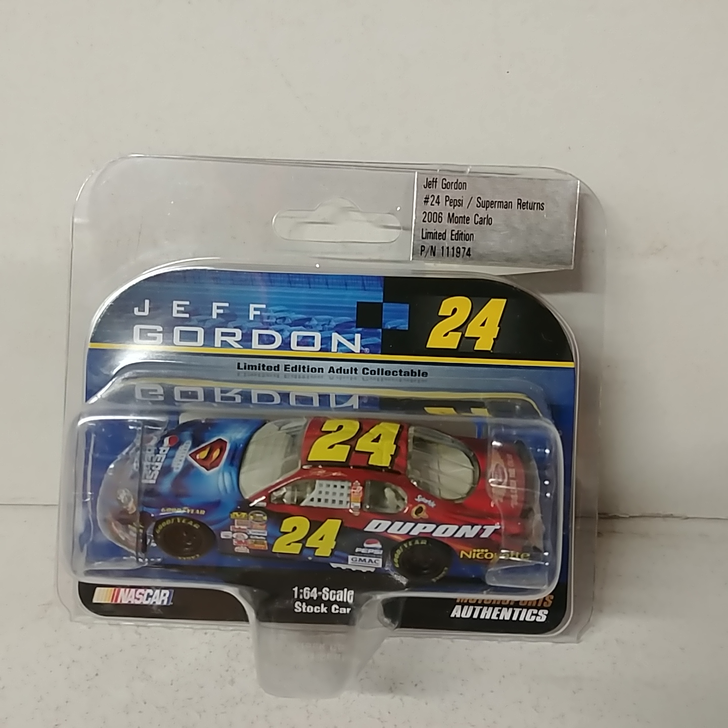 2006 Jeff Gordon 1/64th Pepsi "Superman Returns" AP Monte Carlo