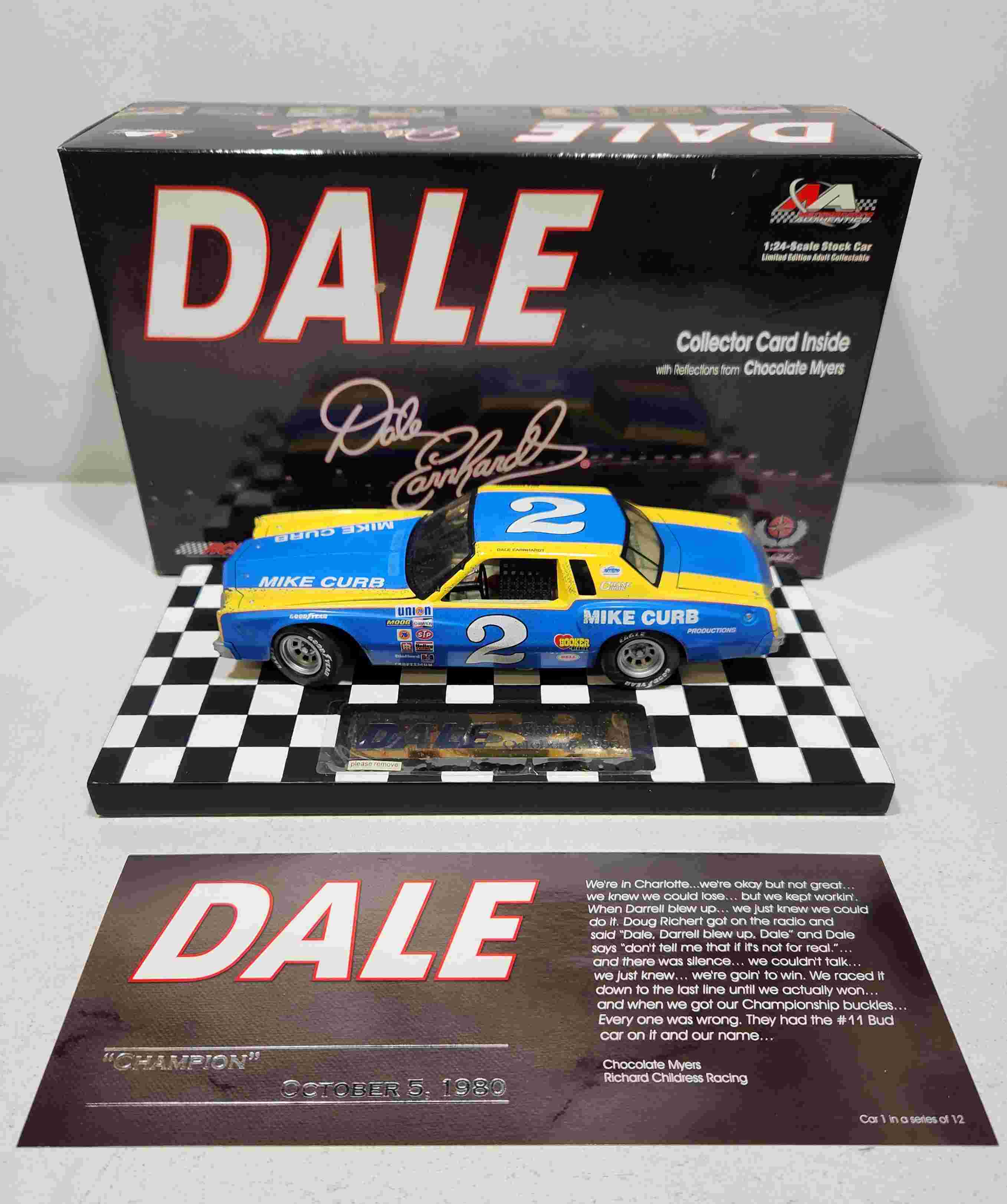 1980 Dale Earnhardt 1/24th Mike Curb "Winston Cup Champion" Raced Version Monte Carlo