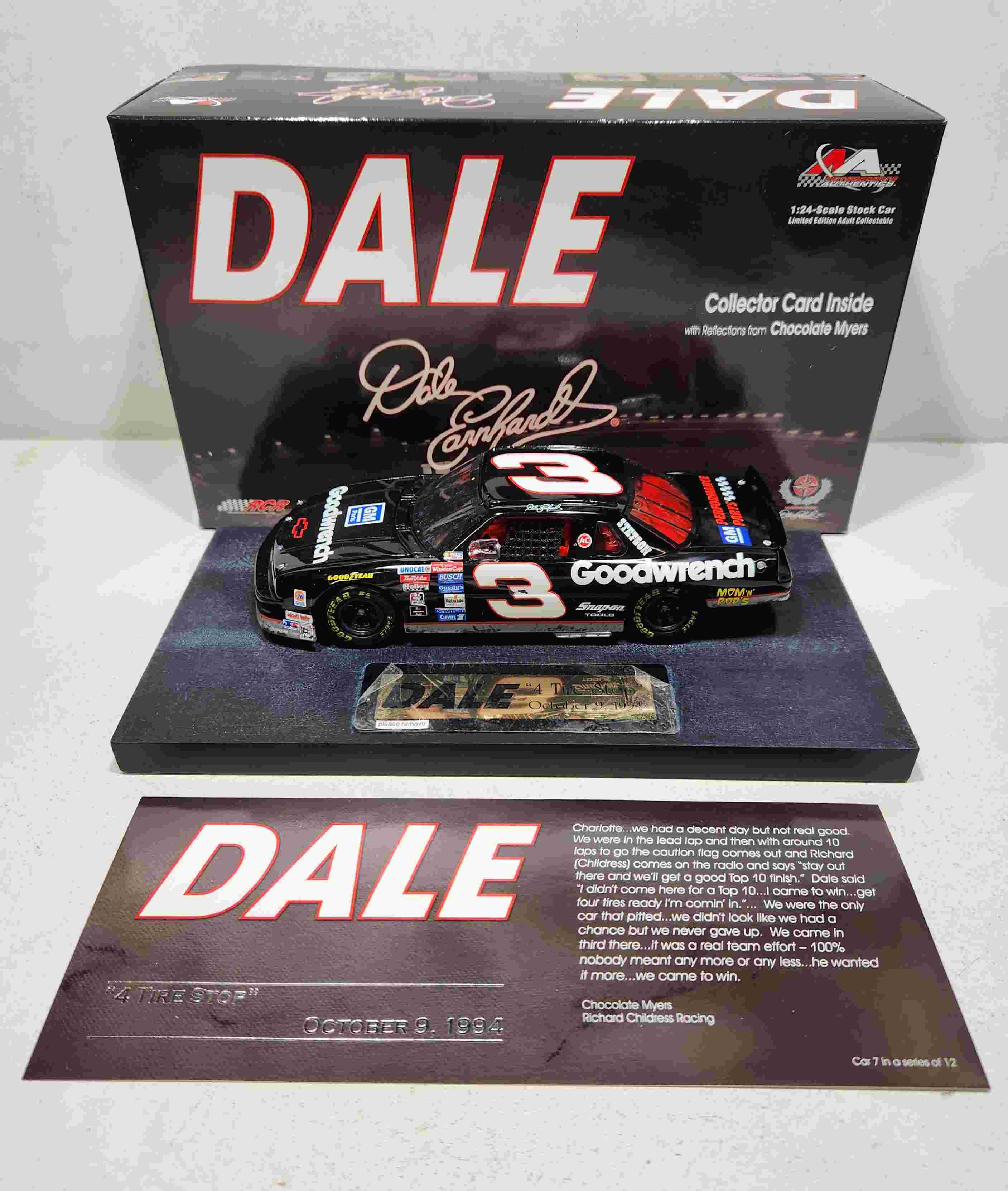 1994 Dale Earnhardt 1/24th Goodwrench "Oct 9th 4 Tire Stop" Lumina