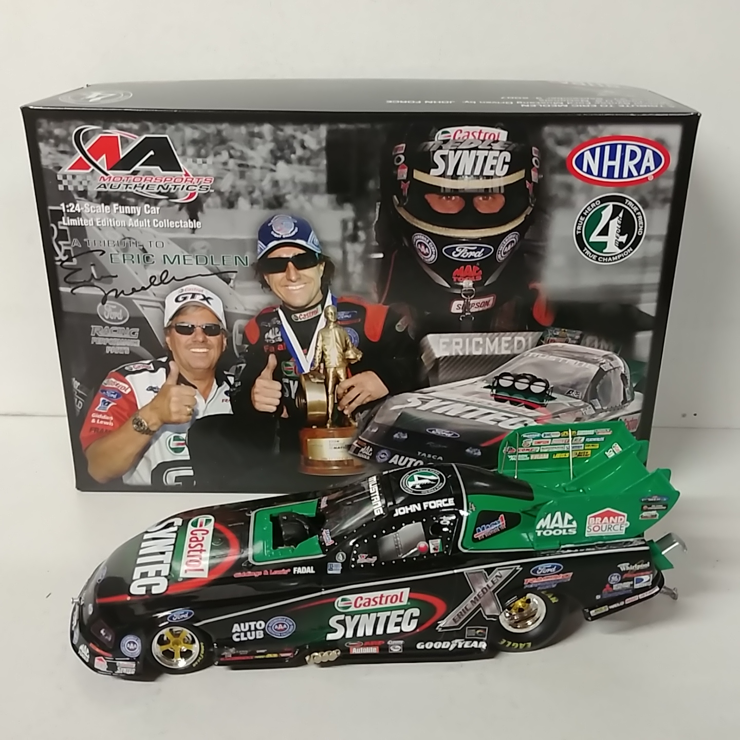 2007 John Force 1/24th Castrol/Styntec "Eric Medlen Tribute" funny car