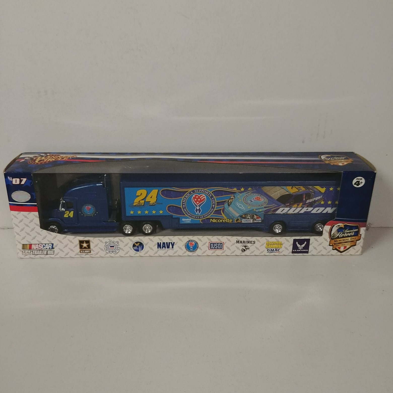 2007 Jeff Gordon 1/64th Dupont "Dept of Defense" hauler