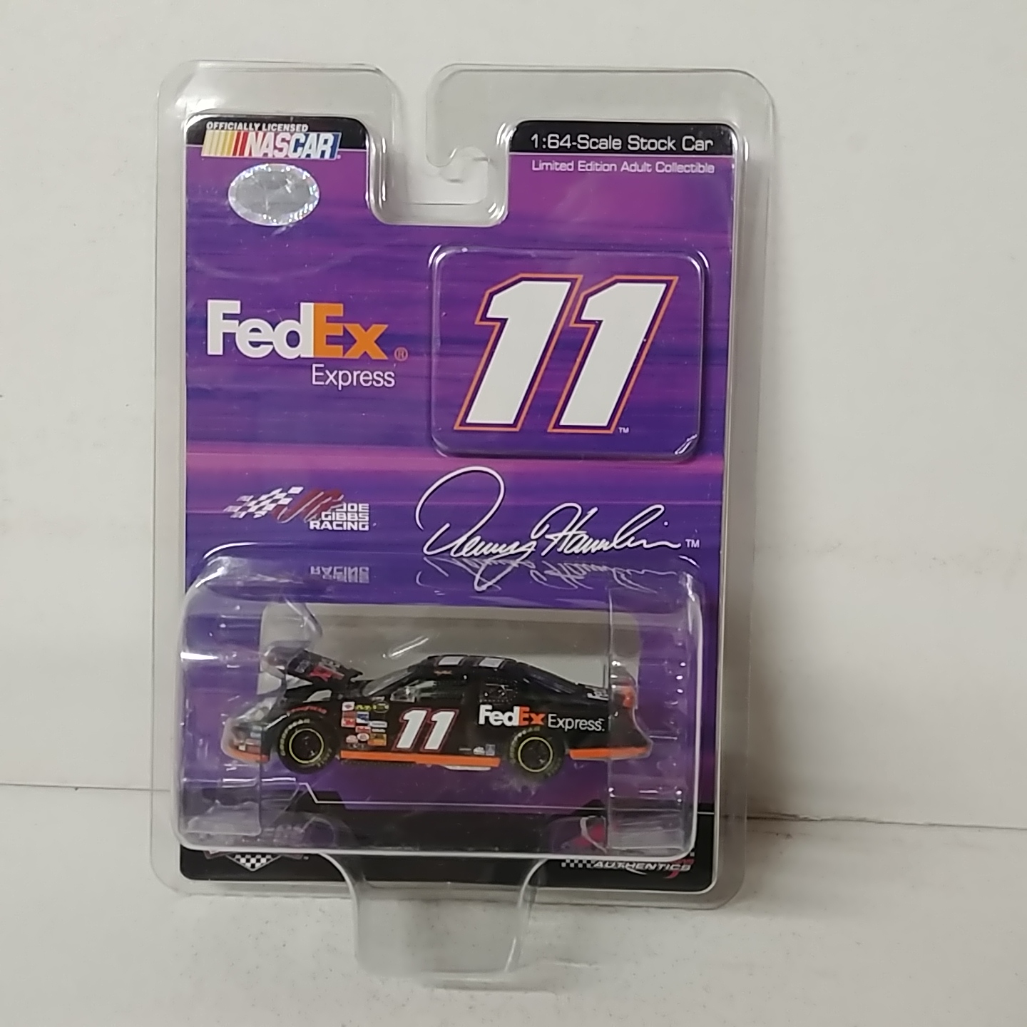 2007 Denny Hamlin 1/64th Fed Ex Express "Dealer Select" hood open Monte Carlo SS