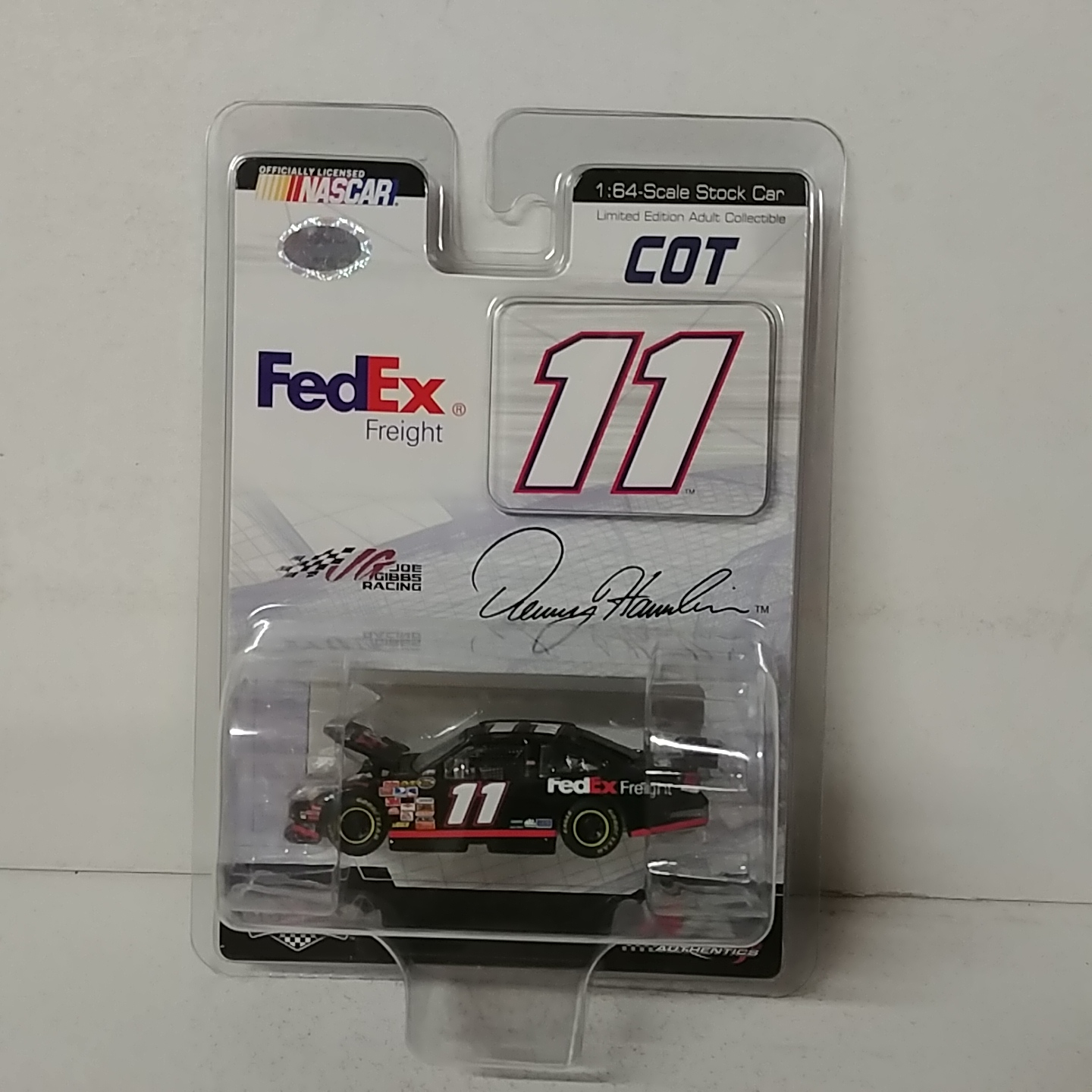 2007 Denny Hamlin 1/64th Fed Ex Freight "Car of Tomorrow" Dealer Select hood open Impala SS