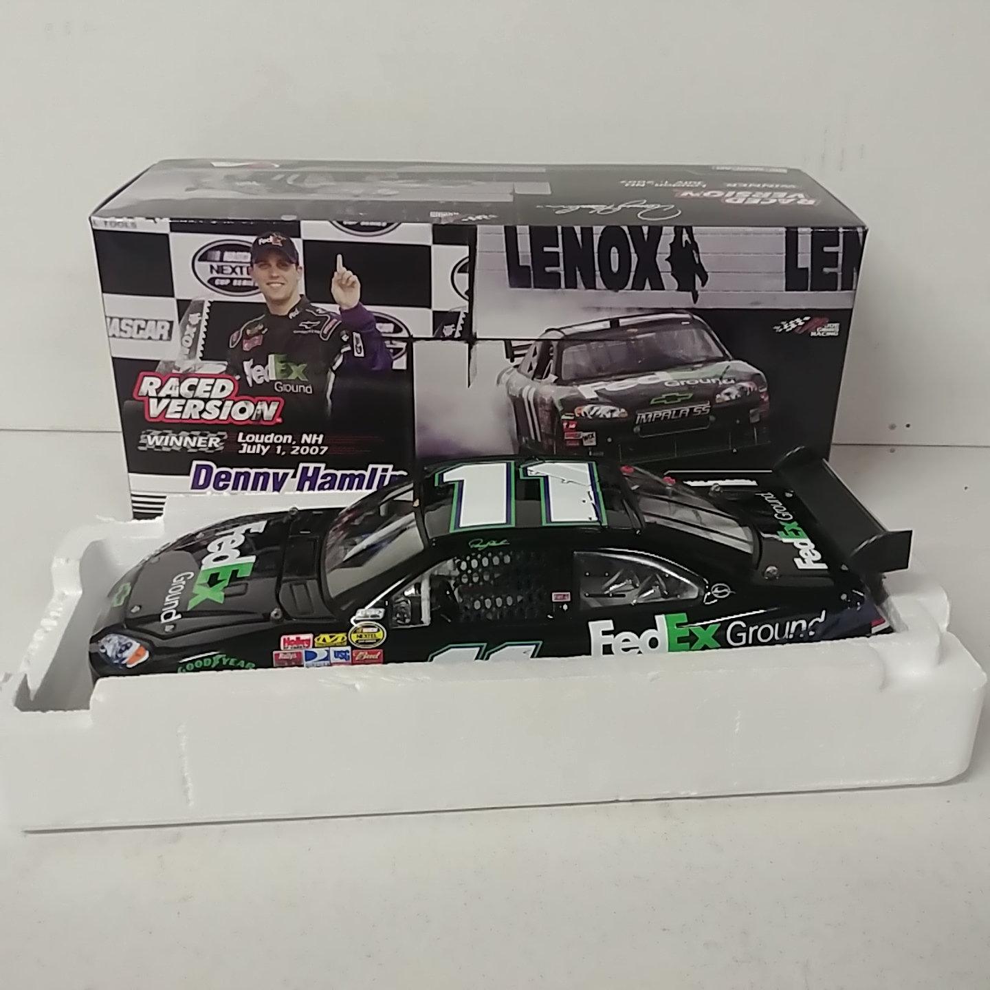 2007 Denny Hamlin 1/24th Fed Ex Ground COT "New Hampshire Win"  "Car of Tomorrow" Monte Carlo SS