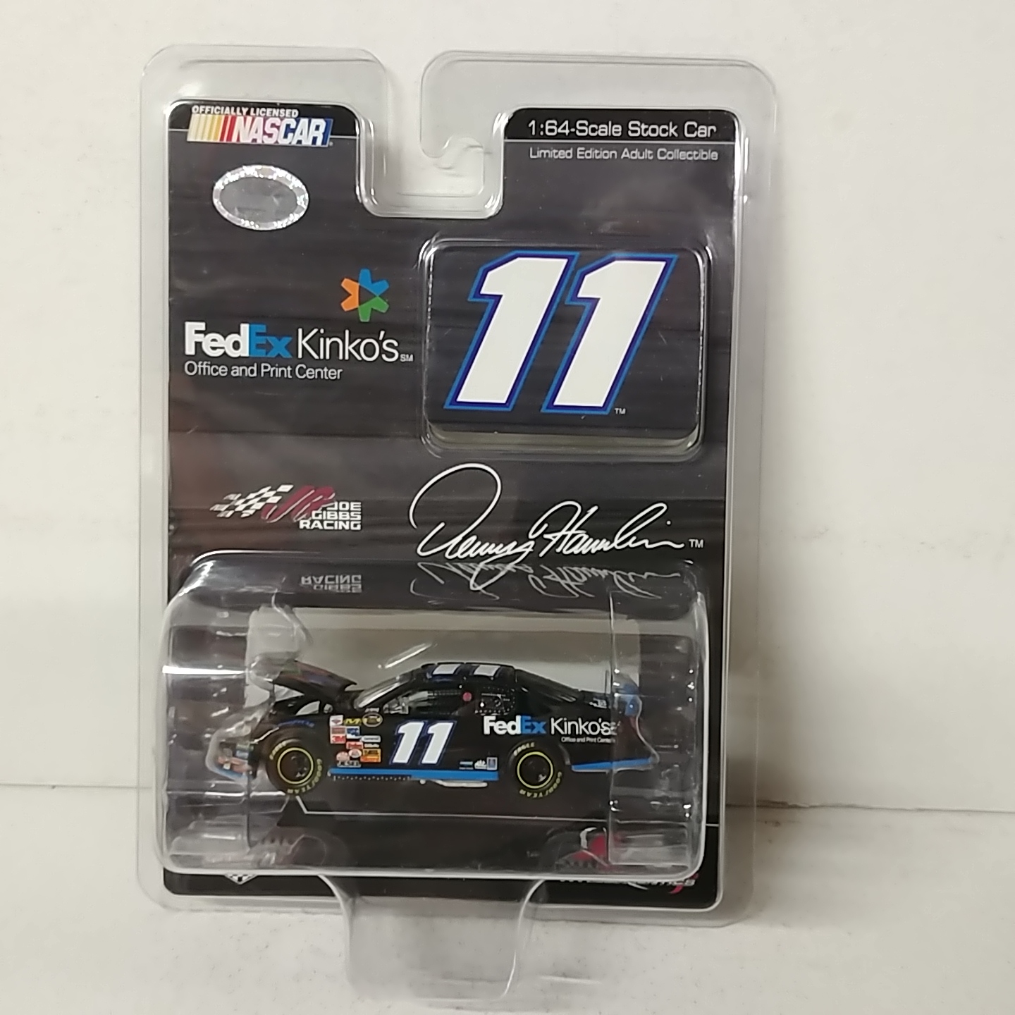 2007 Denny Hamlin 1/64th Fed Ex Kinkos "Dealer Select" hood open Monte Carlo SS