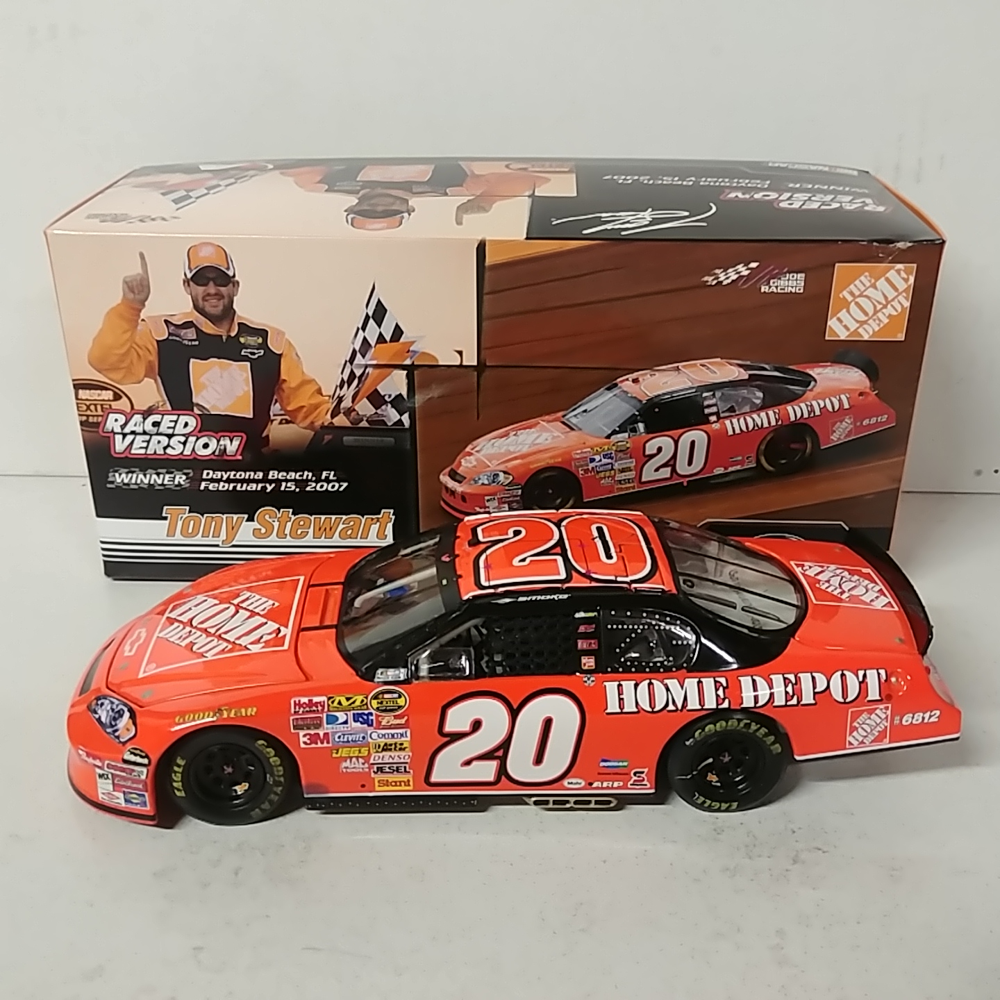 2007 Tony Stewart 1/24th Home Depot "Gatorade 150 Dual Win" Monte Carlo SS