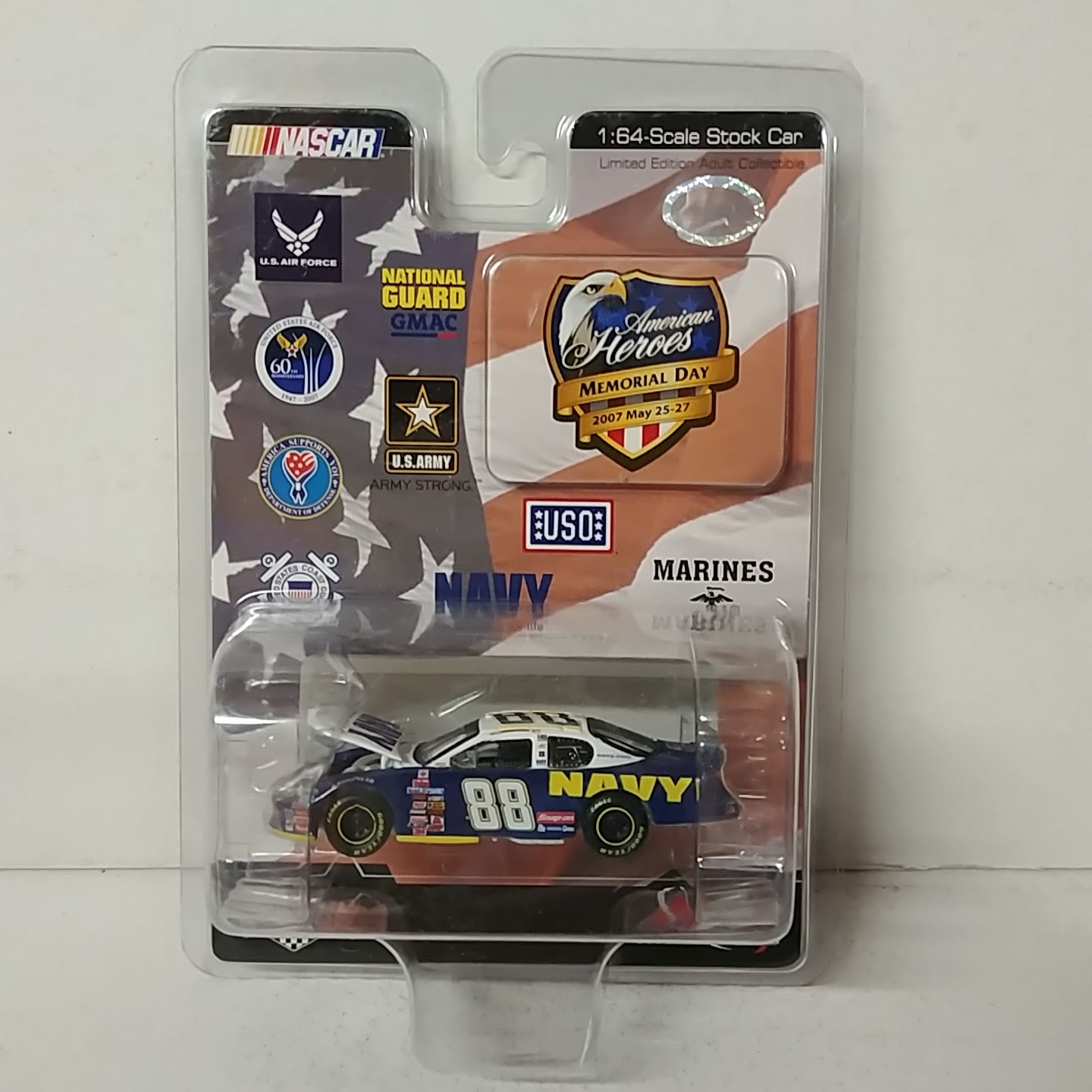 2007 Shane Huffman 1/64th Navy "American Heros""Dealer Select""Busch Series" hood open Monte Carlo SS