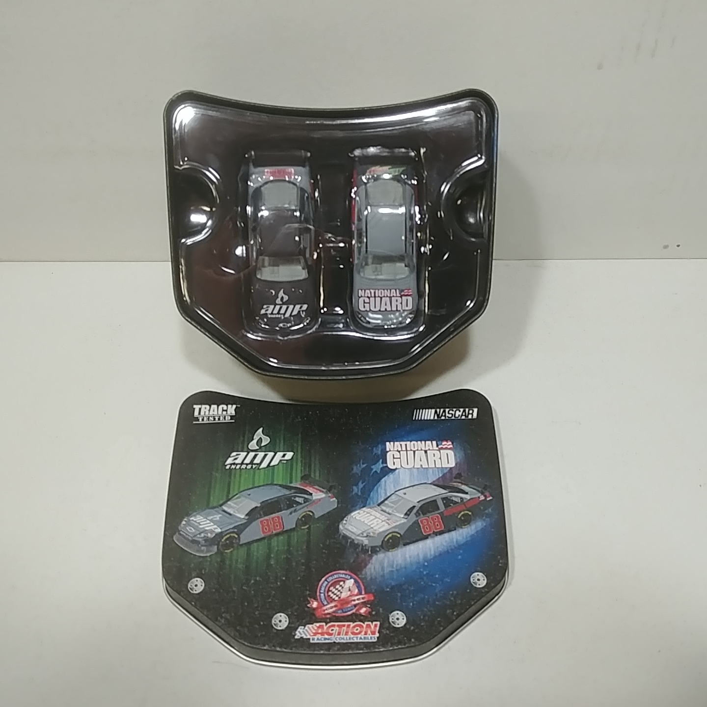 2008 Dale Earnhardt Jr 1/64th AMP/National Guard Test Car Tin Set
