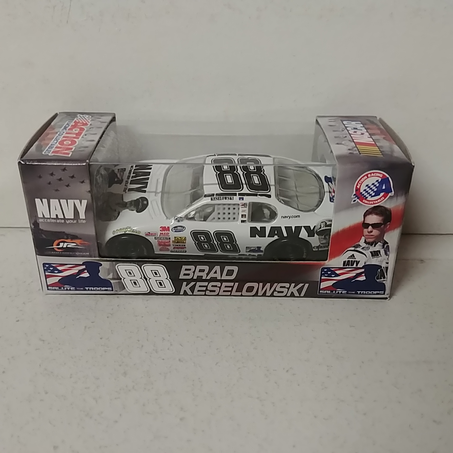 2008 Brad Keselowski 1/64th Navy "Salute the Troops" Nationwide Series car