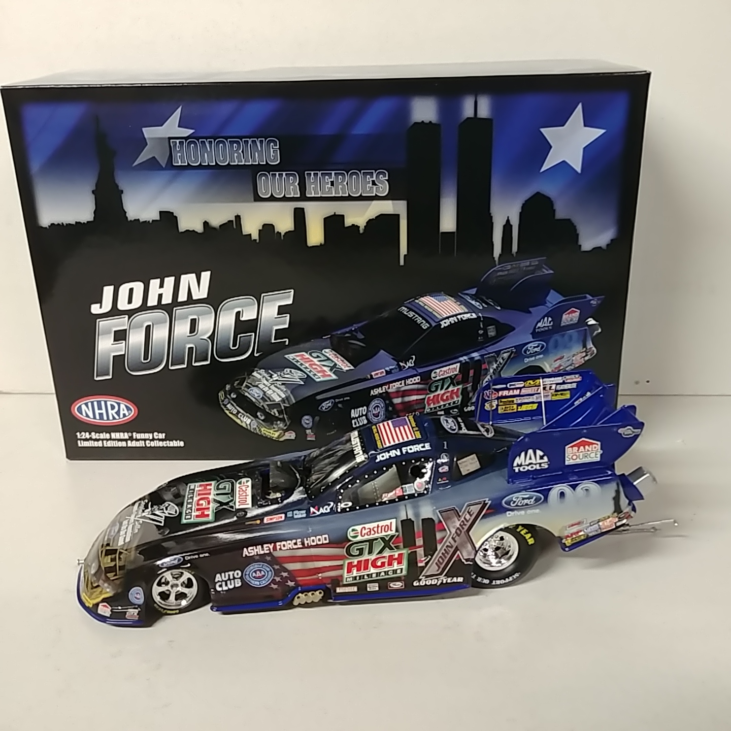 2011 John Force 1/24th Castrol GTX "Honor Our Heros" funng car