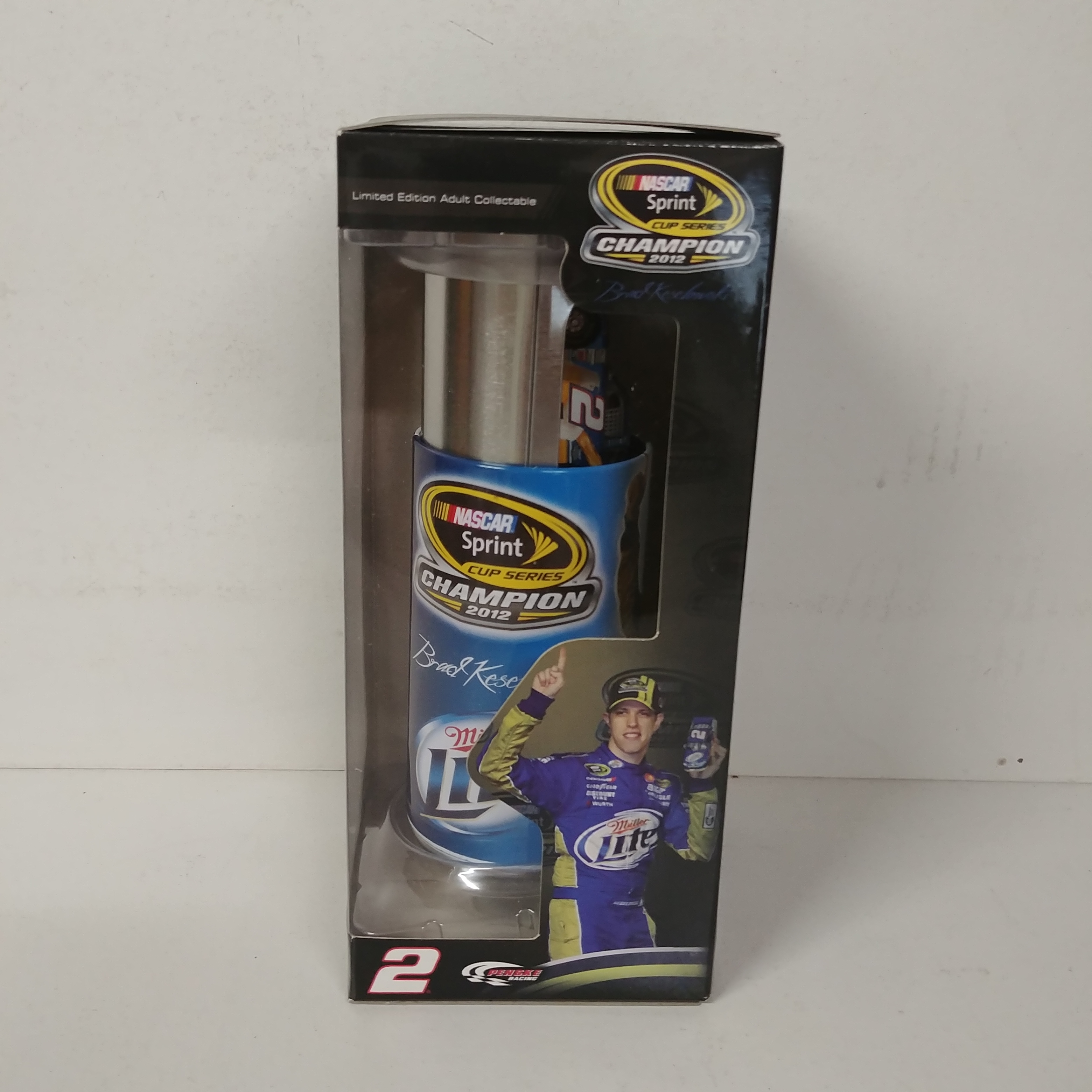 2012 Brad Kesekowski 1/64th Miller Lite "Sprint Cup Champion" Pitstop Series car in can
