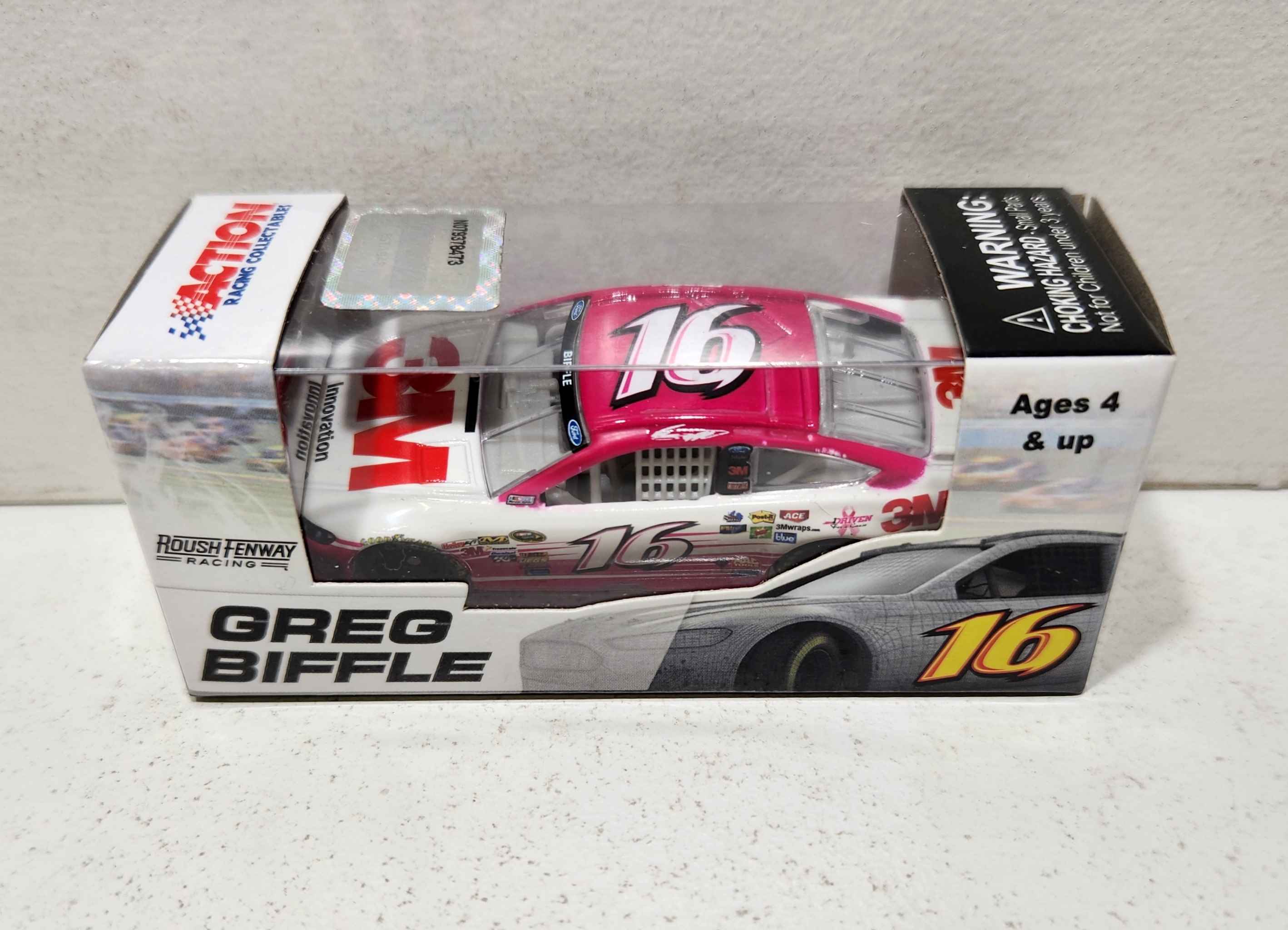 2013 Greg Biffle 1/64th 3M "Breast Cancer Awareness" Pitstop Series Fusion