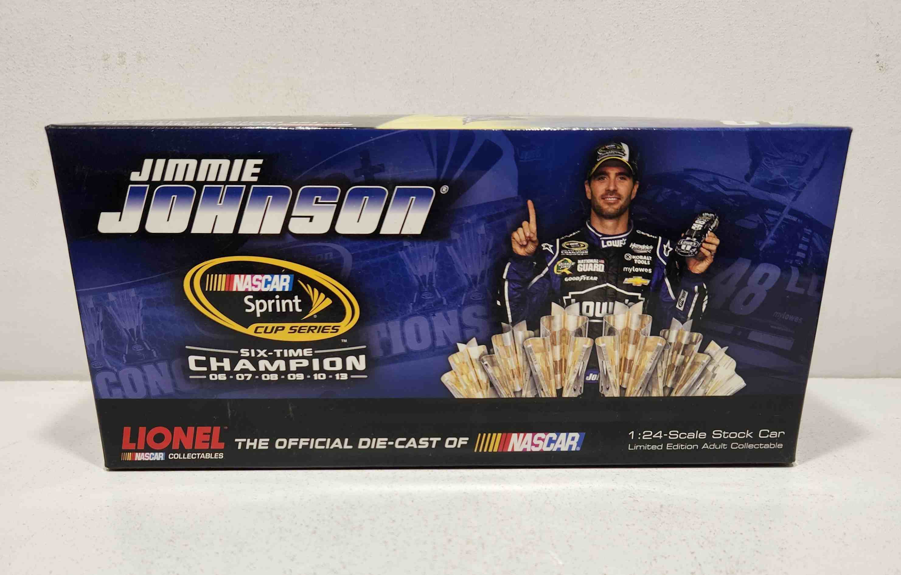 2013 Jimmie Johnson 1/24th Lowes "6 Time Sprint Cup Champion" car