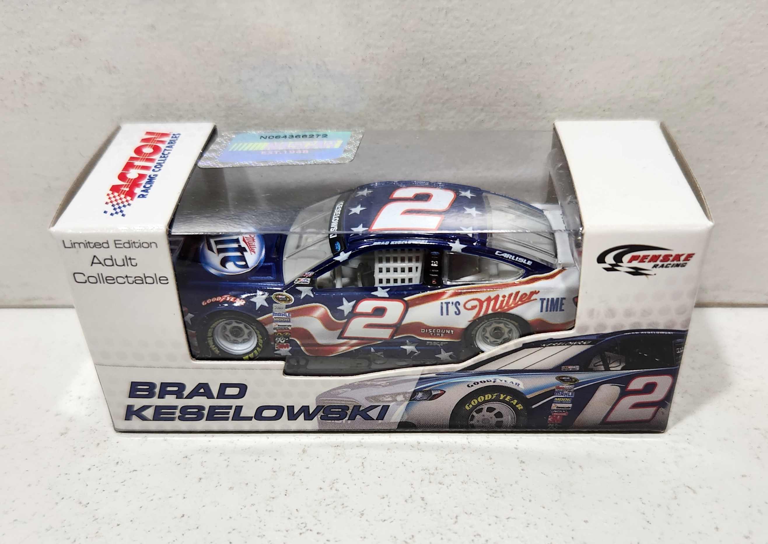 2013 Brad Keselowski 1/64th Miller Lite "American Salute" Pitstop Series Fusion